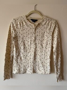 Vintage Ralph Lauren cream floral print long sleeve